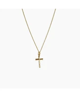 sanctuaire Long Cross Necklace 14K Solid Gold