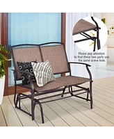 Iron Patio Rocking Chair for Outdoor Backyard and Lawn