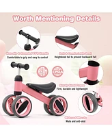 Costway Baby Balance Bike Toddler Riding Toys 4 Wheels