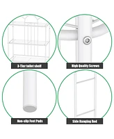 Costway 3 Shelf Over The Toilet Bathroom Space Saver Towel Storage Rack Organizer