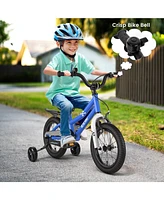 14'' Kid's Bike with Removable Training Wheels & Basket for 3-5 Years Old