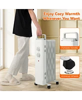 Costway 1500W Oil Filled Space Heater Electric Oil Radiant Heater