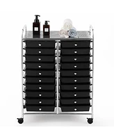 20 Drawers Rolling Storage Cart Art Craft Organizer on Wheels Multipurpose