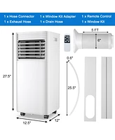 Costway 8000 Btu Portable Air Conditioner 3-in-1 Cooler w/Dehumidifier