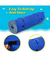 Costway 3 Layer Floating Water Pad Foam Mat Recreation Relaxing Tear-resistant 18' x 6'