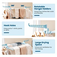 Costway 4-tier Folding Clothes Drying Rack with Rotatable Side Wings & Collapsible Shelves