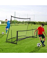 Costway 2-in-1 Portable Soccer Trainer with Carrying Bag to Enhance Soccer Passing Skill