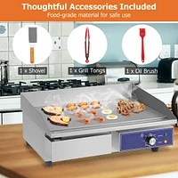 Costway 22'' Commercial Electric Griddle 110V 2000W Flat Top Countertop Grill 122 -572