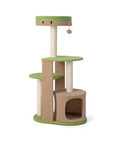 5-Tier Cat Tree Tower 44'' Cat Climbing Stand Perch with Sisal Scratching Posts