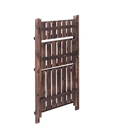 Costway 3 Tier Outdoor Wood Design Flower Pot Shelf Stand Folding Display Rack Garden