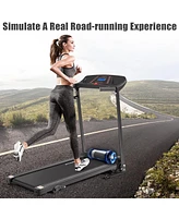 Costway 1.0HP Folding Treadmill Electric Support Motorized