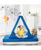 4-Piece Convertible Kids Couch or 2 Chairs Toddler