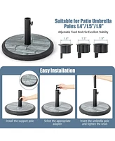 Costway 19'' Patio 35 Lbs Round Umbrella Base Stand Holder 1.4''-1.9'' Market Table Outdoor