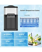 Costway 3-in-1 Water Cooler Dispenser with Built-in Ice Maker w/ 3 Temperature Settings