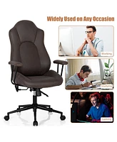 Costway High Back Ex ecutive Office Chair Adjustable Reclining Task Chair
