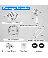 High Pressure Shower Head Combo Handheld Shower Head & Rainfall Showerhead