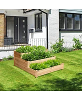 Costway 3 Tier Wooden Raised Garden Bed Planter Kit