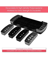 Costway 32'' Fitness Aerobic Step Adjust 4" - 6" - 8" Exercise Stepper