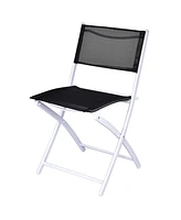 Costway 3 Pcs Folding Bistro Table Chairs Set Garden Backyard Patio Furniture