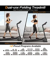 Costway 1HP Electric Treadmill Folding Motorized Power
