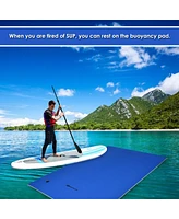 Costway 3 Layer Floating Water Pad Foam Mat Recreation Relaxing Tear-resistant 9' x 6'