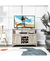 Costway Kitchen Buffet Sideboard with Wine Rack Free Standing Storage Cabinet