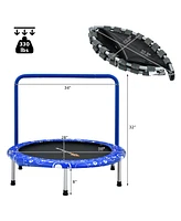 Costway 36'' Kids Trampoline Rebounder W/Full Covered Handrail