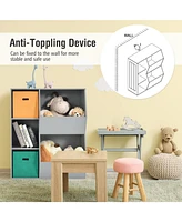 Costway Kids Toy Storage Cubby Bin Floor Cabinet Shelf Organizer