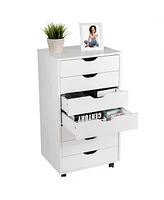 Costway 7 Drawer Chest Storage Dresser Floor Cabinet Organizer