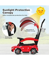 3 in 1 Ride on Push Car Mercedes Benz Toddler Stroller Sliding Car