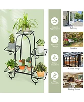 Sugift 6-Tier Plant Stand with Adjustable Foot Pads