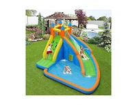 Slickblue Kids Inflatable Water Slide Bouncing House with Carrying Bag and 480W Blower