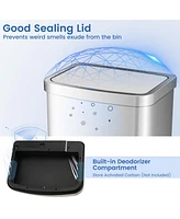 13.2 Gallon Step Trash Can Stainless Steel Airtight Garbage Bin for Home Kitchen