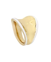 Robert Lee Morris Soho White Molten Patina Curved Band Ring