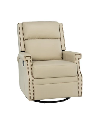 Anselm Transitional Recliner with Nailhead Trim