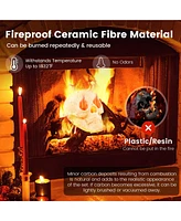 Ceramic Fireproof Fire Pit Skull, Reusable Imitated Human Skull for Gas