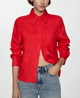 Mango Women's Linen Shirt