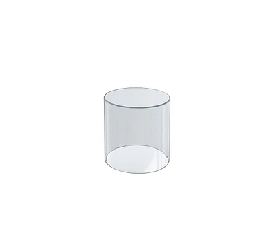 Azar Displays Clear Acrylic Cylinder, Plastic Round Container and Riser, 4"W x 6"H, Gift Shop