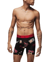 Jordan Men's 2-Pack Mj Essentials Poly Dri-fit Printed Boxer Briefs