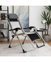 Inolait 2 Pieces Adjustable Padded Lounge Recliner with Removable Head Pillow