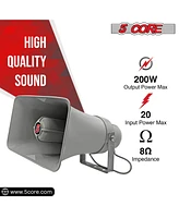 5 Core Pa Horn Speaker 6x10" Loudpeaker 20W Rms 1000ft Range Ambulance + Police + Fire Siren Tri Siren 1Pc