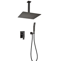 Streamdale Furniture Ceiling Mounted Shower System Combo Set With Handheld And 10" Shower Head - Oil