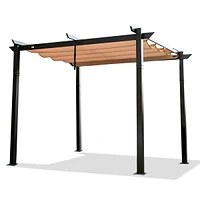 Streamdale Furniture Aluminum Outdoor Pergola with Retractable Canopy