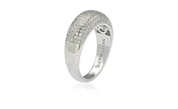 Suzy Levian New York Sterling Silver Cubic Zirconia Anniversary Band Ring