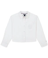 Tommy Hilfiger Big Girls Cotton Oxford Long-Sleeve Shirt