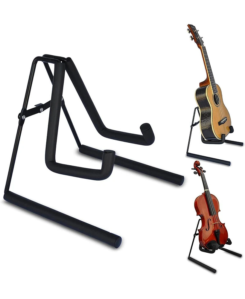 5 Core Ukulele Stand Floor Heavy Duty Violin Mandolin Banjo Mandolin Support Padded Arms Foldable Mini Uke Guitar Stands - Gss Uku