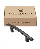 Cauldham Pack Solid Kitchen Cabinet Arch Pulls Handles (3" Hole Centers) - Modern Curved Drawer/Door Hardware - Style M242