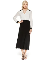 Msk Midi A-Line Skirt