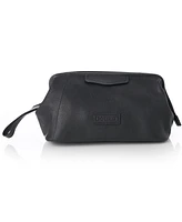 Alpine Swiss Lauter Toiletry Bag Genuine Leather Shaving Kit Dop Kit Travel Case
