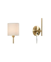 Streamdale Furniture Conway Metal Wall Sconce With Cylinder Shade, Set Of 2